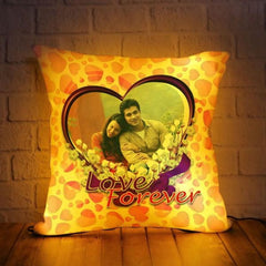 Personalized LED Cushion With Love Forever Design
