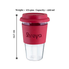 Personalized Borosilicate Glass Coffee Mug 400ML
